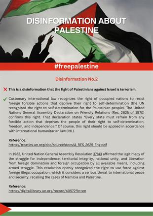 desinformation about palestine